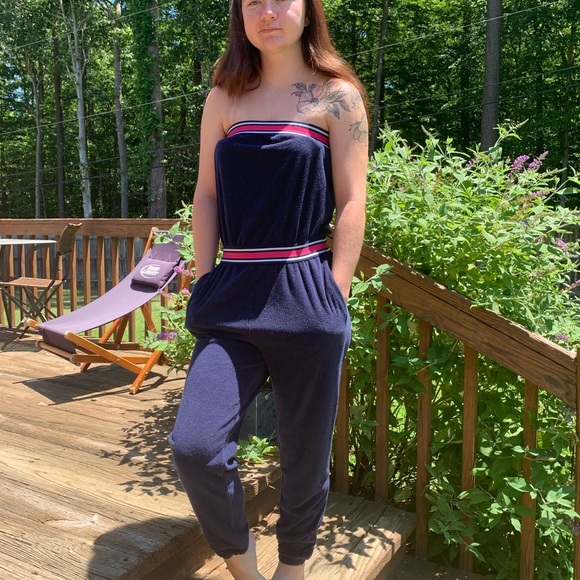 Blue Caribbean terry cloth jumper - Picture 2 of 4